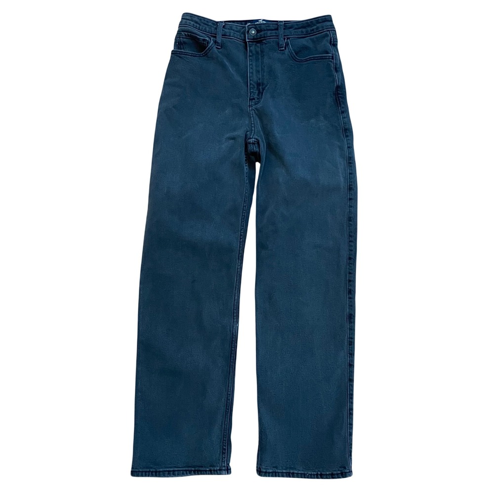 Hollister Ultra‎ High-Rise Dad Jean Faded Black Vintage Stretch 7R W28 L31